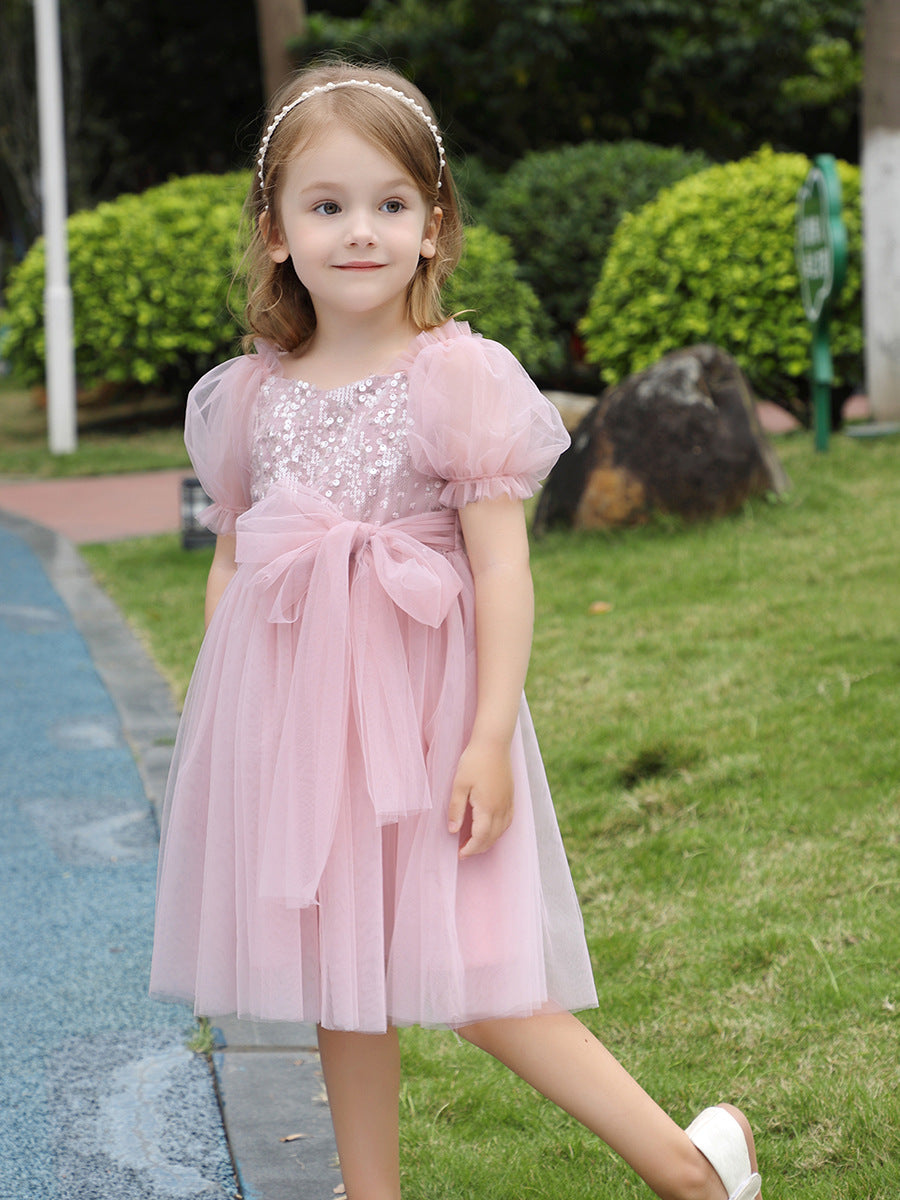 Princess Pink Sequin Party Dress
