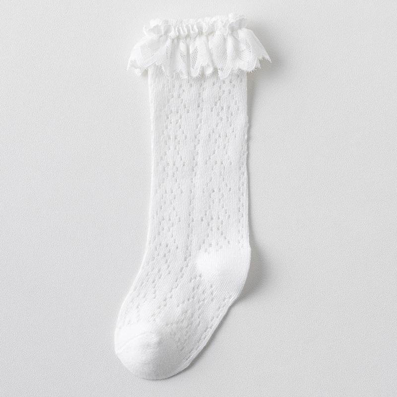 Lace Frill Knee-High Socks