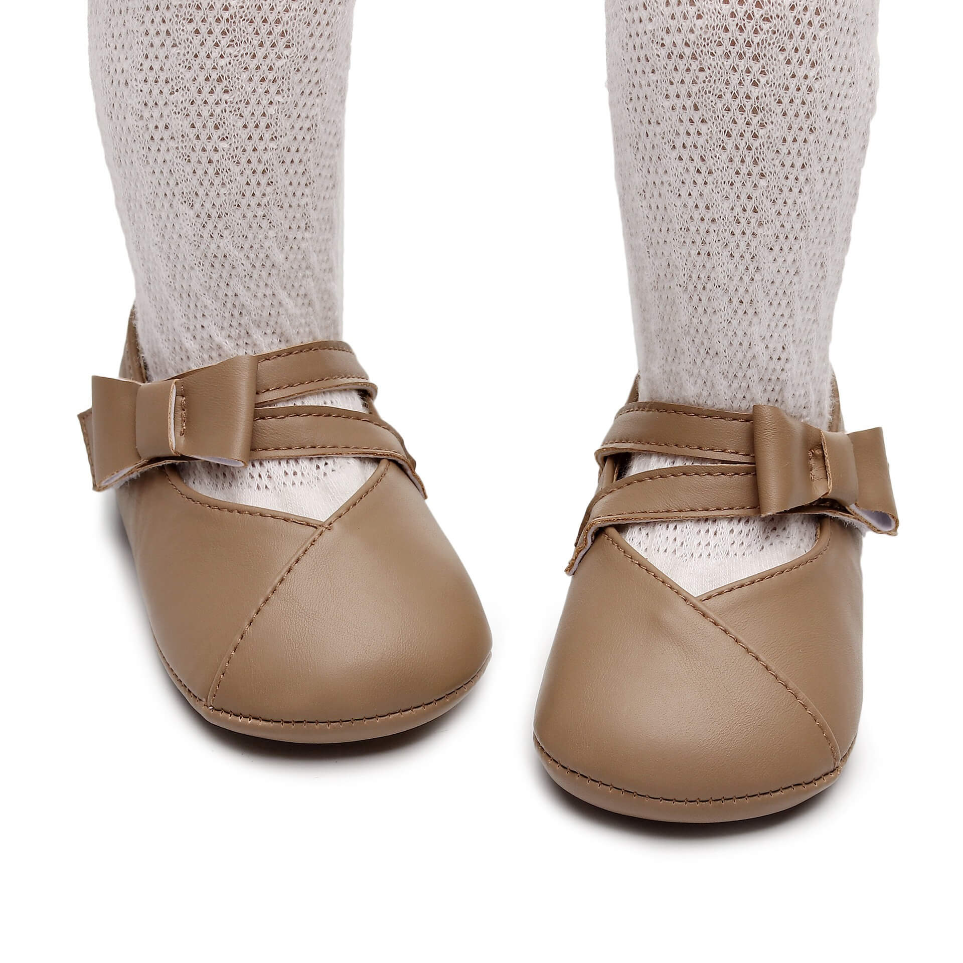Baby Girl Classic Leather Cross-Strap Mary Jane Shoes