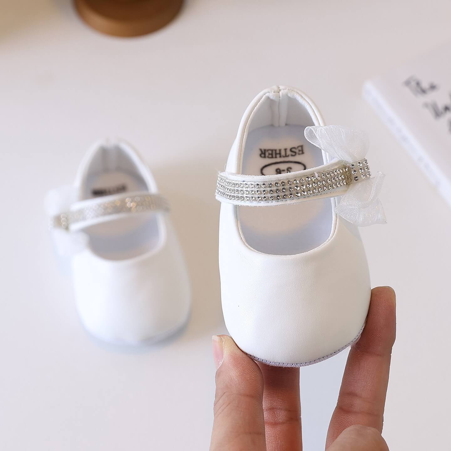 Baby Girl White Satin Mary Jane Shoes