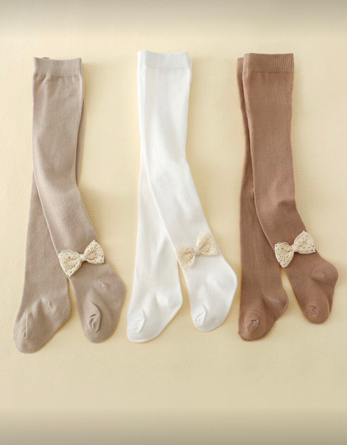 Lace Bow Baby Stockings