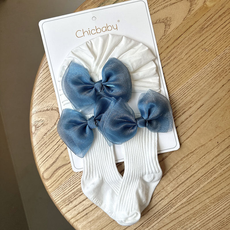 Cherry Baby Bow Set – Headband & Socks Combo