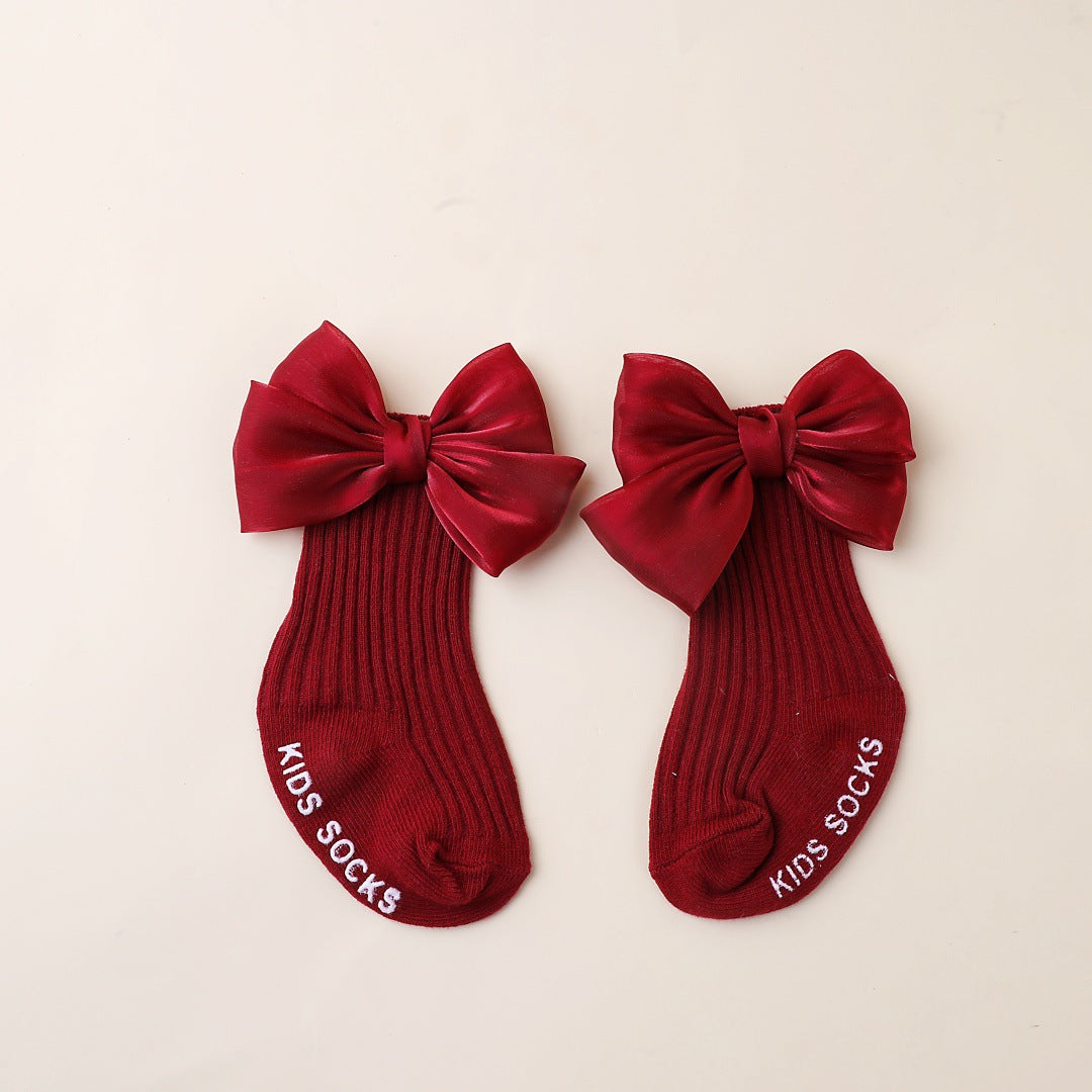 Bella Bow Socks for Baby Girls (0-1Y)