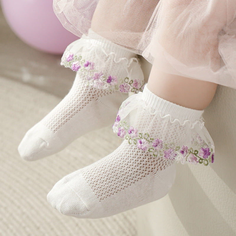 Daisy Frill Socks for Baby Girls (0-2Y)