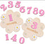 Baby Monthly Milestone Flower Wooden Signs – 1-12 Months Photo Props & Keepsake | Bowkart