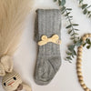 Bowknot Bunny Stokings 3-24 Months - Gray
