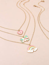 5pcs baby girl unicorn necklace set
