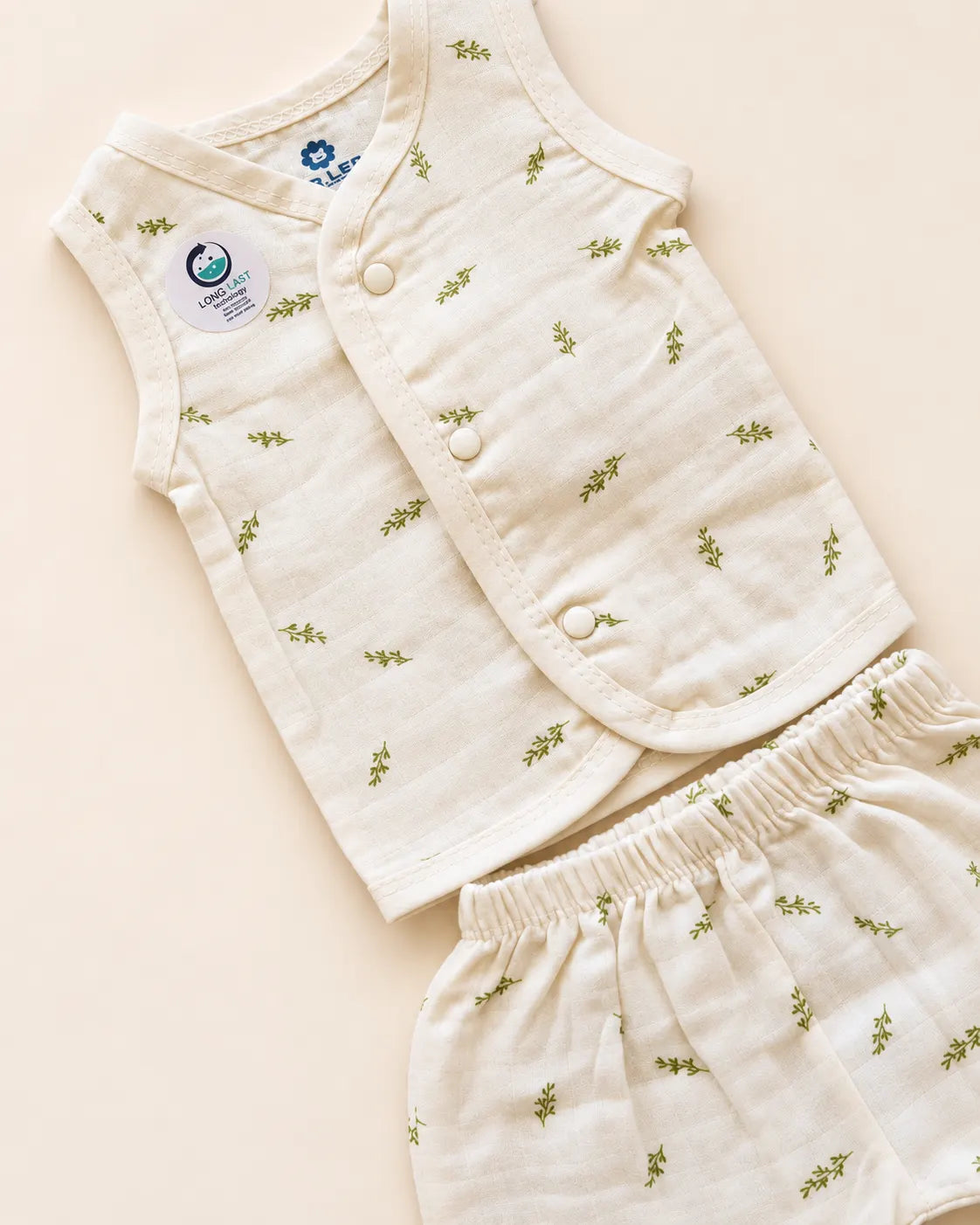 Dr. Leo Bamboo Cotton Sleeveless Jabla with Shorts