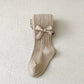Premium Cable Knit Stockings With Bow  6-24 Months