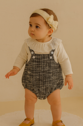 Suspenders Baby Girl Romper Set 0-9 Months