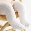 Solid Color Baby Girl Stockings - White