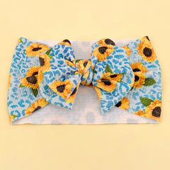 Sunflower Print Baby Headband