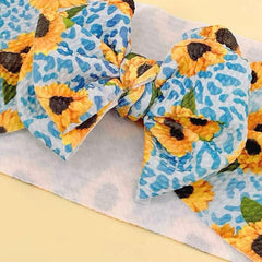 Sunflower Print Baby Headband
