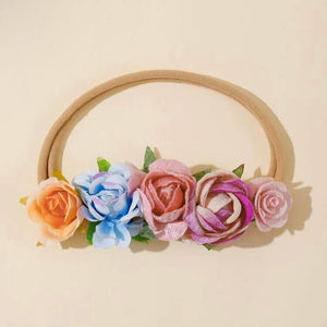 Multi Color Flower Baby Headband