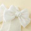 Beautiful Bow Decor Baby Socks - White