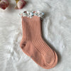 Floral Lace baby Socks - Light Orenge