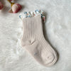 Floral Lace baby Socks - Light Coffe