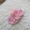 Scallop Trim Decor Socks - Pink