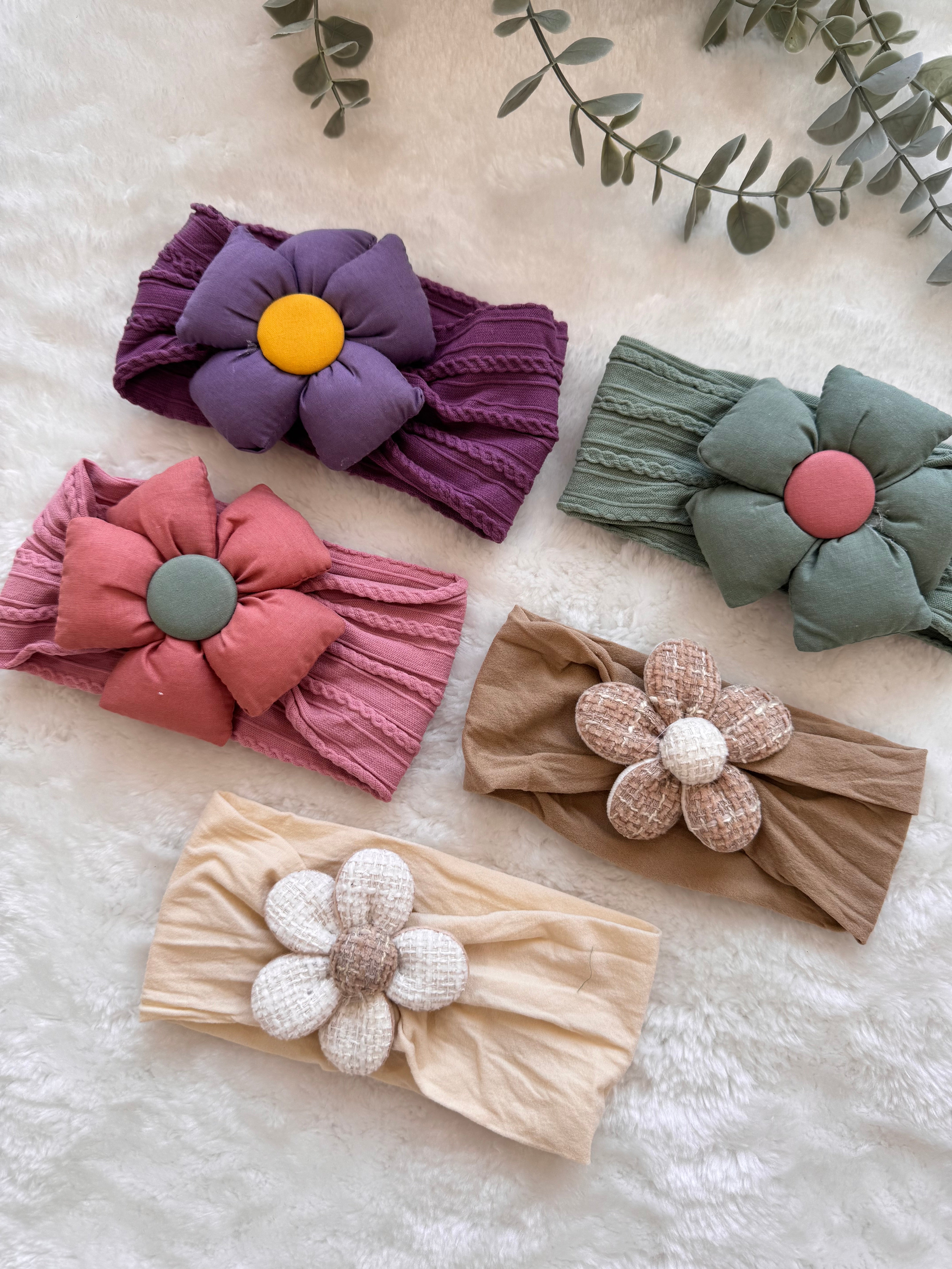 Pillow Flower Baby Girl Headband
