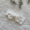 Premium Doted Knitted Baby Headband Light Shades - White