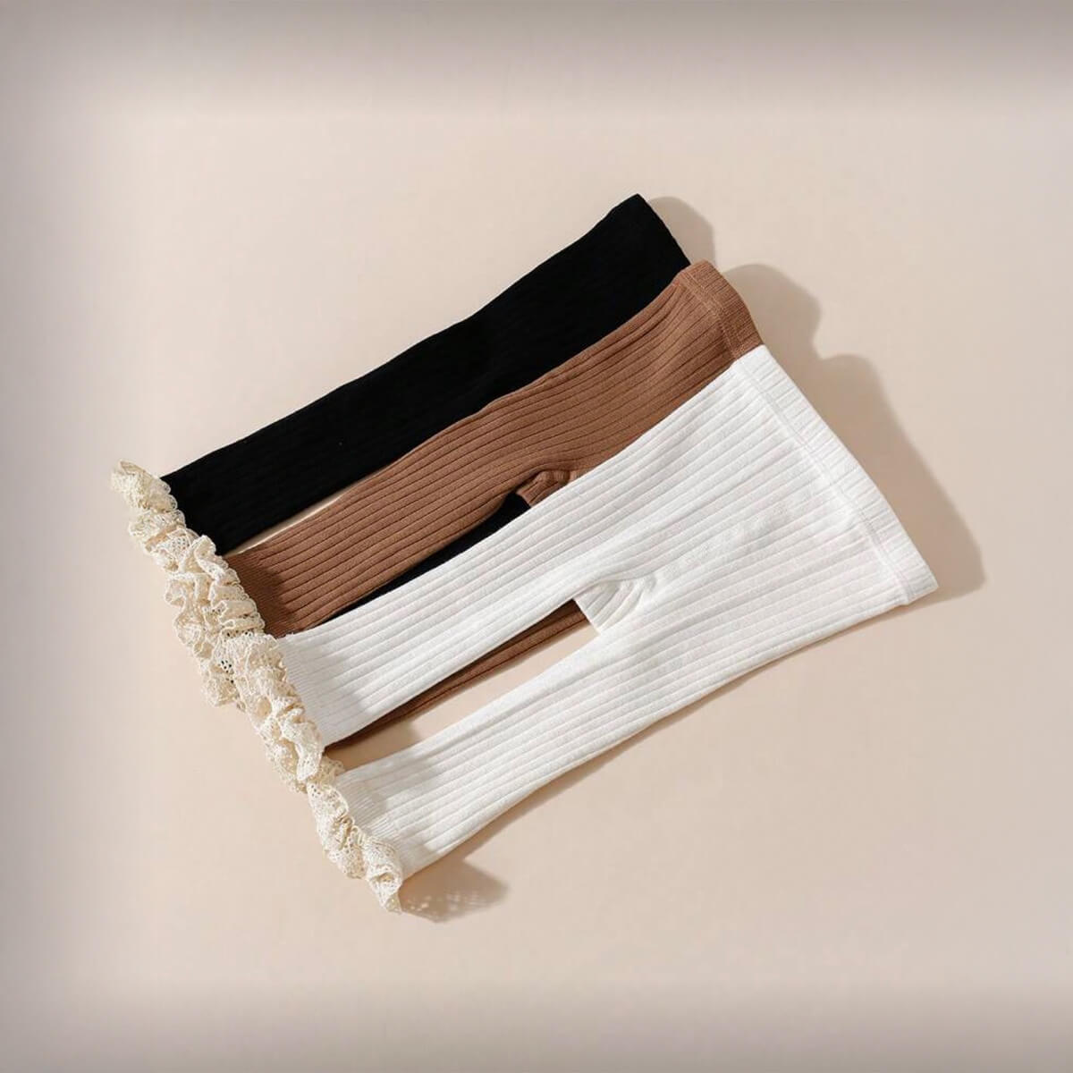 Solid Tights with Bottom Lace - Bowkart