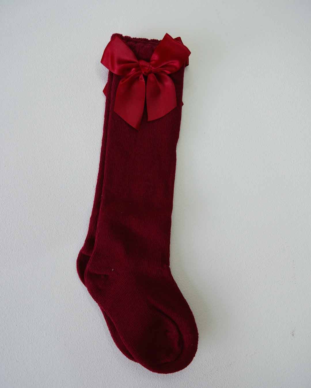 High Knee Bow Socks