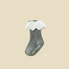 Wing Decor Letter Graphic Baby Socks - Grey