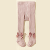 Butterfly Bowknot Decorated Baby Girl Stockings - Dusty Pink