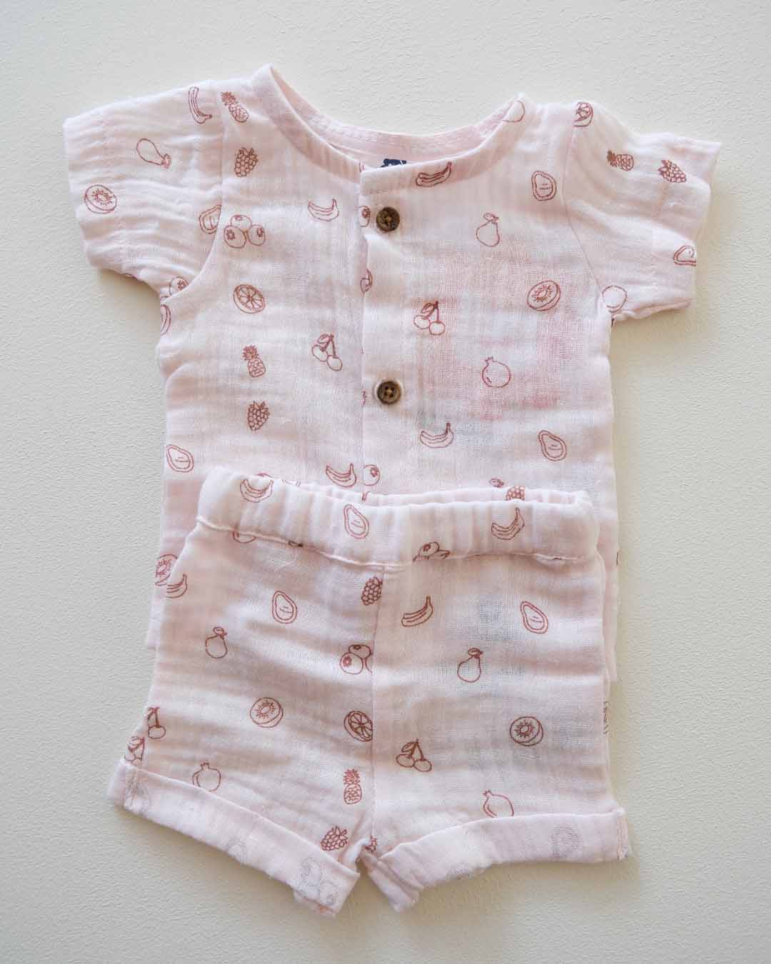 Dr. Leo Crinkle Muslin Shirt & Shorts Set