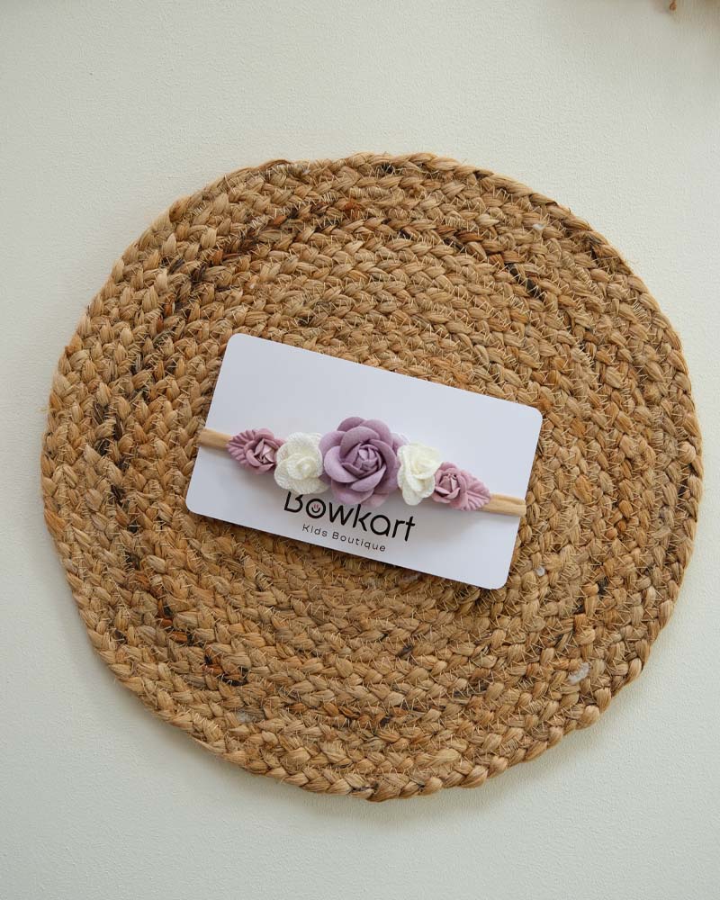Purplish Flower Decor Baby Headband