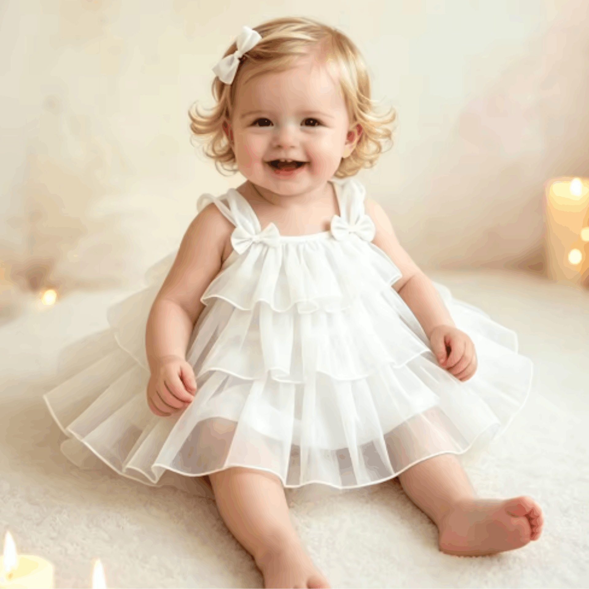 Fairy Tiered Party Dress for Baby Girls