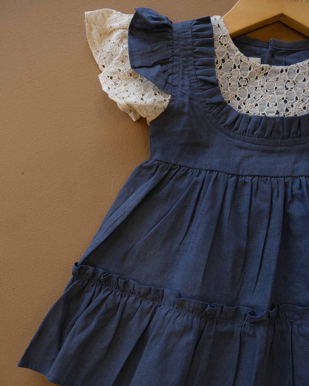 Lace Sleeve Tiered Frock