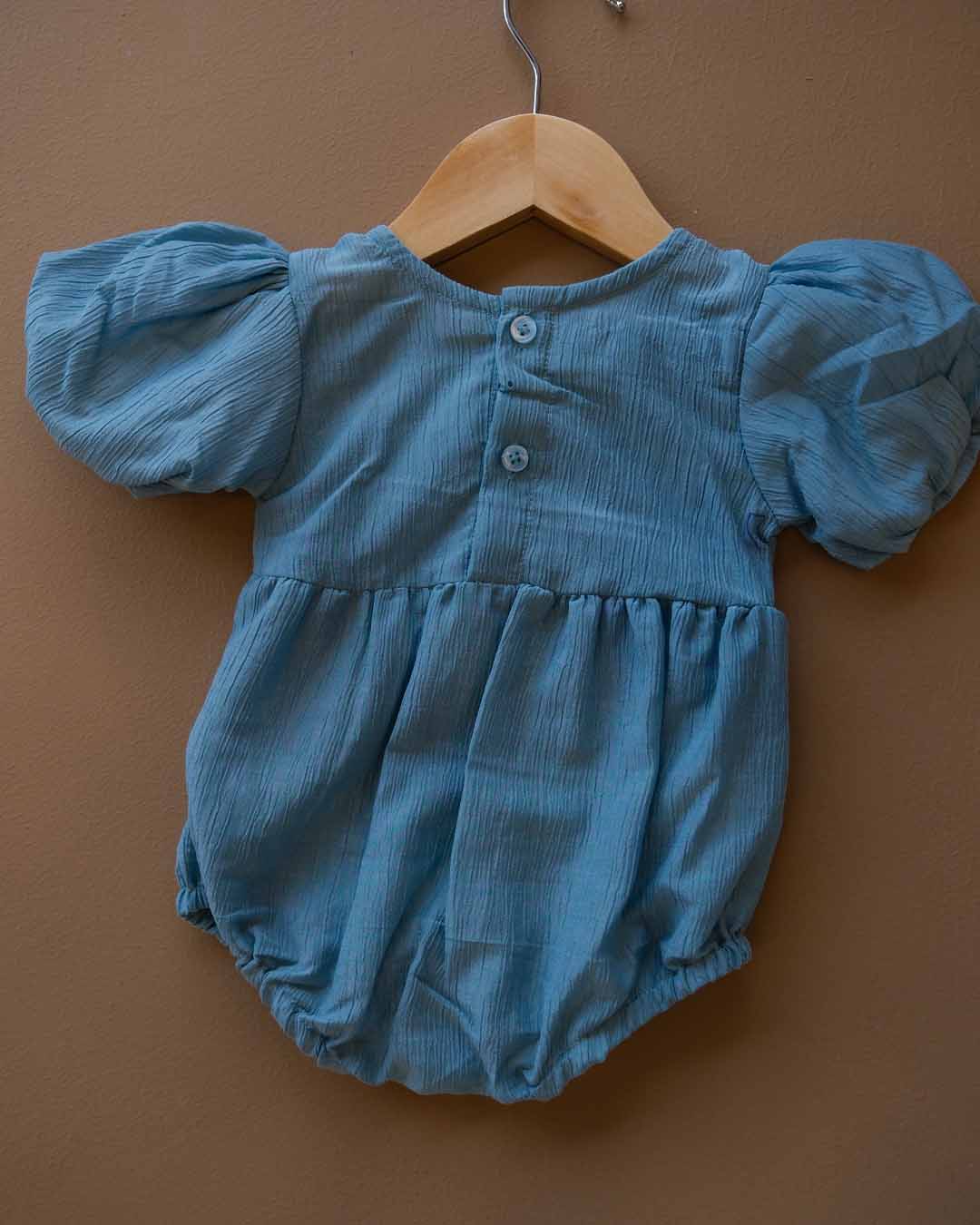 Bow Detail Puff Sleeve Romper