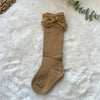Baby Bow Decor Socks - Brown