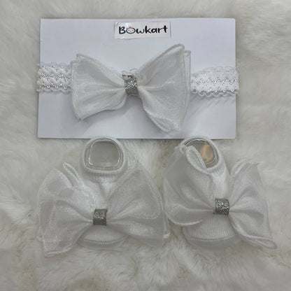 Baby Bow Decor Socks with Bow 0 - 6 Months