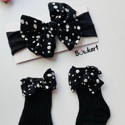 Bow and Socks Set 6 - 12 Months