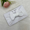 Cable Knitted Nylon Baby Headband - White