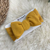Big Bows Baby Headband One Size (35cm Circumference) - Mustard Yellow