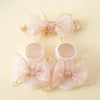 Baby Bow Decor Socks with Bow 0 - 6 Months - Pink