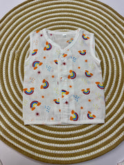 Sleeveless Jabla with Button Assorted