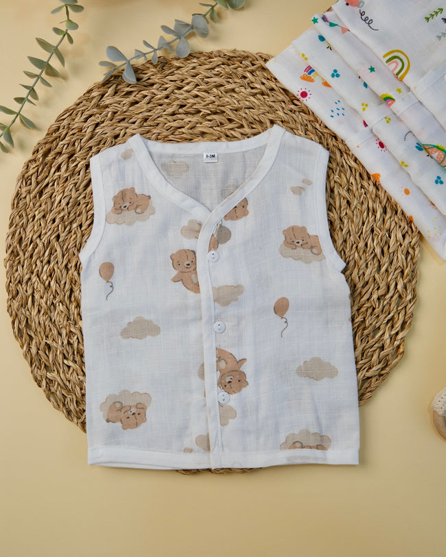 Sleeveless Jabla with Button Assorted 1 Pcs Main Image