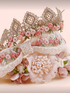 3 Pcs Crown Lace Beige Headband