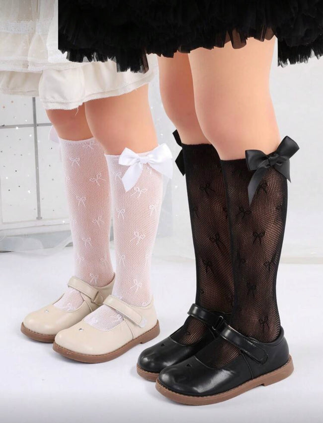 Butterfly Pattern Fishnet Socks | 1-4 Year Hover Image