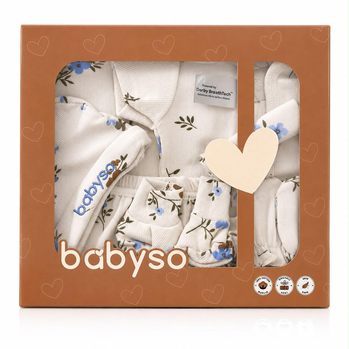 Babyso Blue Daisy 7-Piece Newborn Gift Set