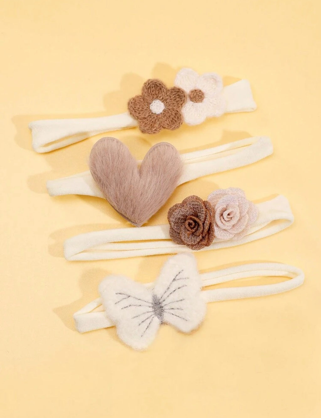4 Pcs Butterfly ,Flower Headband