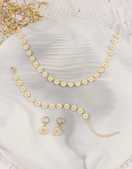 Sunny necklace set with bracelet and earrings