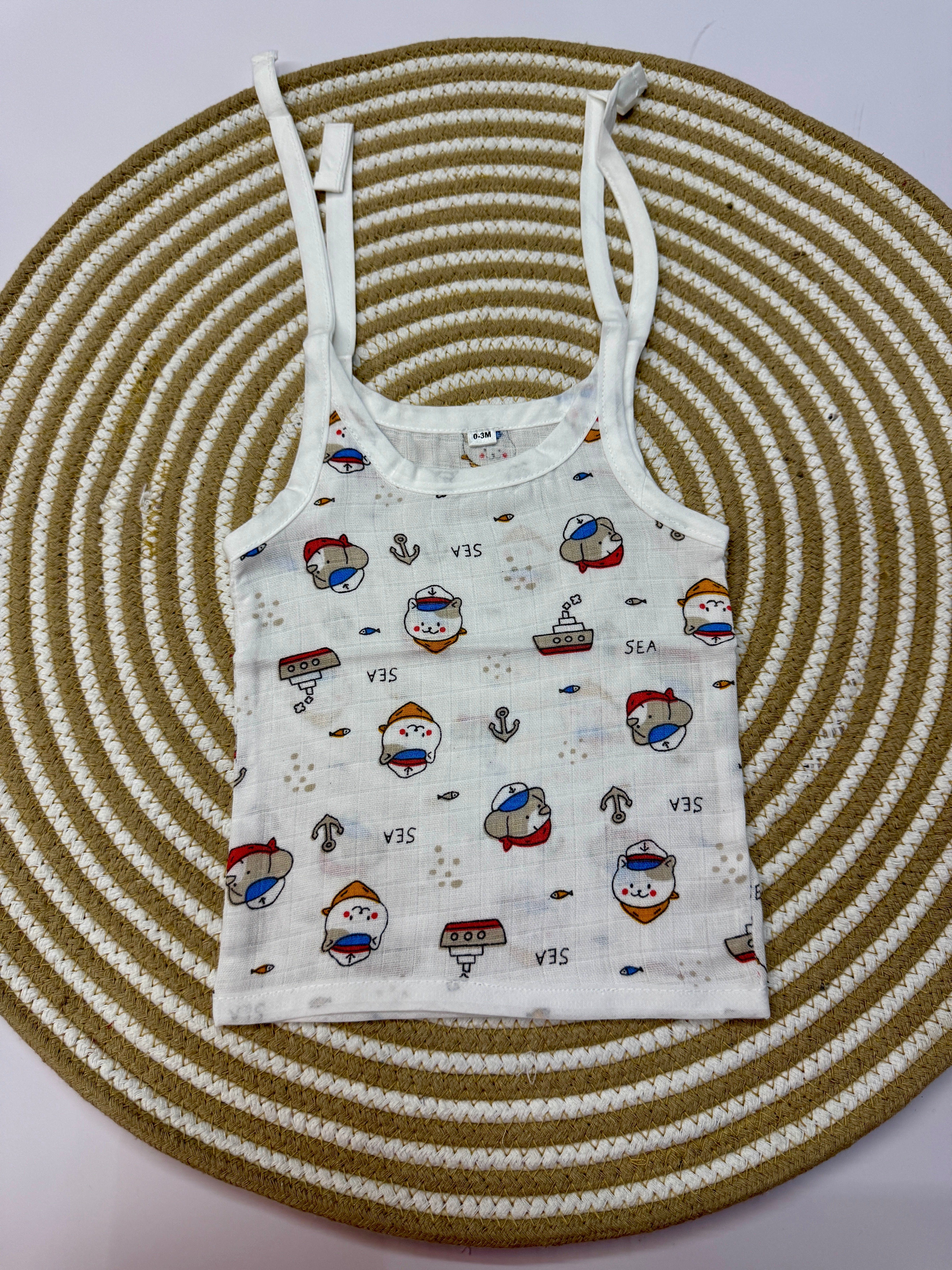 Sleeveless Jabla with Knot Assorted