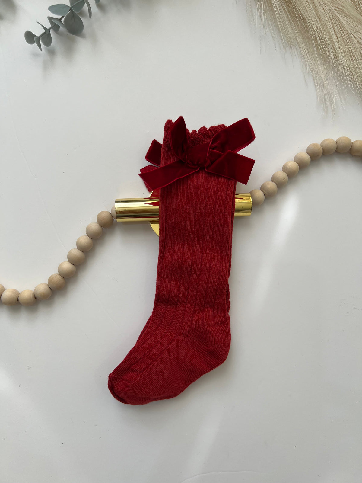 High-Knee Socks with Bowknot