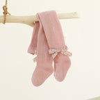 Floral Knitted Bow Stockings 3-12 Months