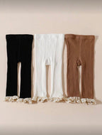 Solid Tights with Bottom Lace 1-2 Year